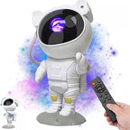 Projetor Astronauta Galáxia LED • Controle Remoto • Timer • Luz Noturna