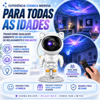 Projetor Astronauta Galáxia LED • Controle Remoto • Timer • Luz Noturna
