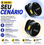 Microfone de Lapela Sem Fio Duplo a'GOLD • USB-C e Lightning • Redução de Ruído