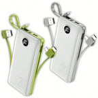Power Bank Peining 20.000mAh com Cabos Integrados • Carga rápida • USB-C • Lightning • Display digital