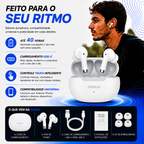 Fone de Ouvido Bluetooth 5.4 Sem Fio a'GOLD • Até 40h de Bateria • com Microfone • Controle por Toque