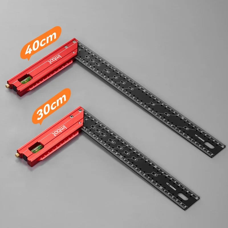 Esquadro de Precisão com Nível de Bolha - AngleMaster Red