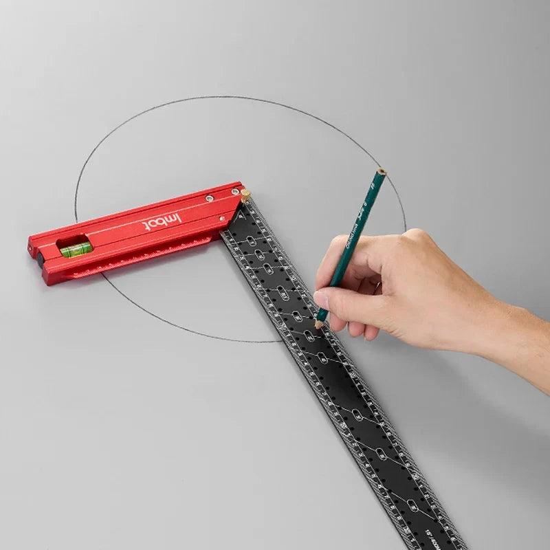 Esquadro de Precisão com Nível de Bolha - AngleMaster Red
