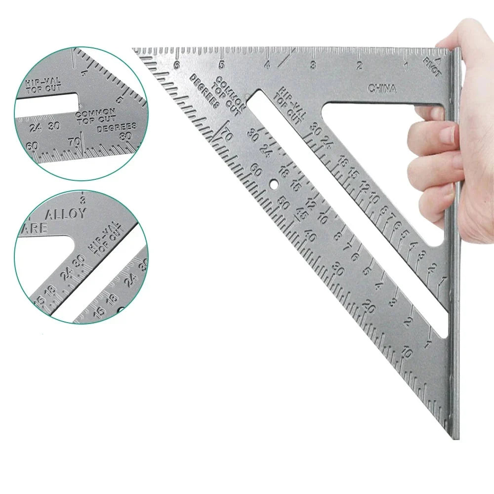 Esquadro Métrico Triangular 7 Polegadas - Precisão e Durabilidade