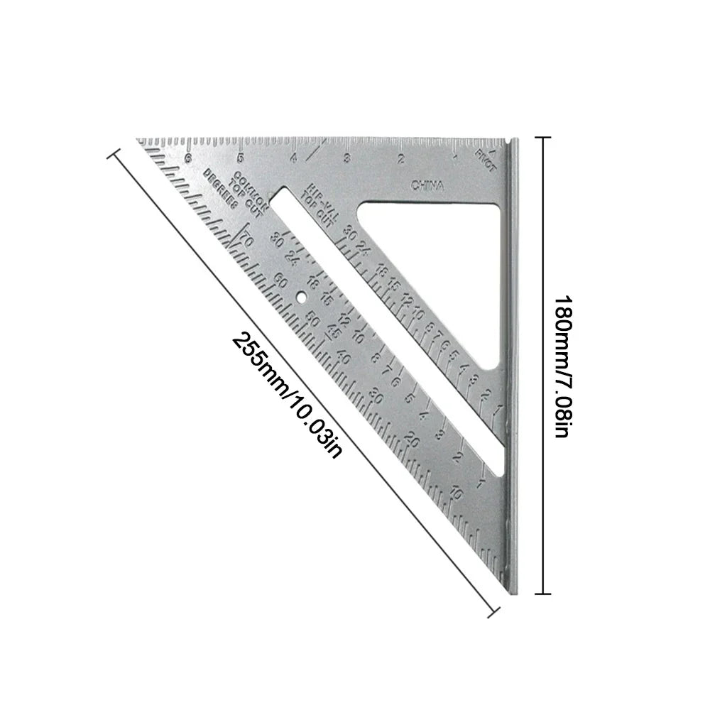 Esquadro Métrico Triangular 7 Polegadas - Precisão e Durabilidade