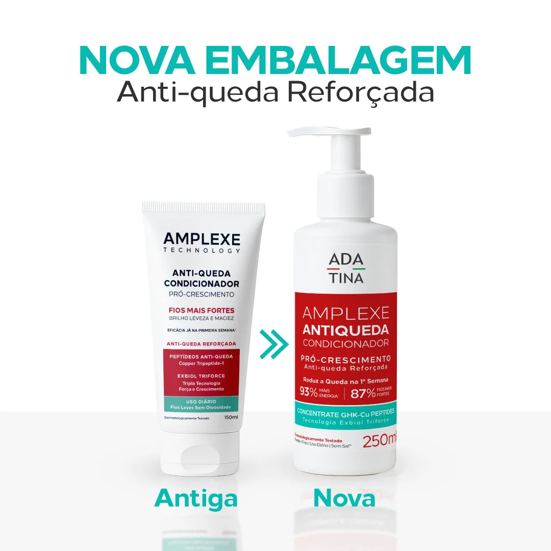 Condicionador Antiqueda Pró-Crescimento com Exbiol Triforce – Amplexe Antiqueda Condicionador Concentrado 250ml