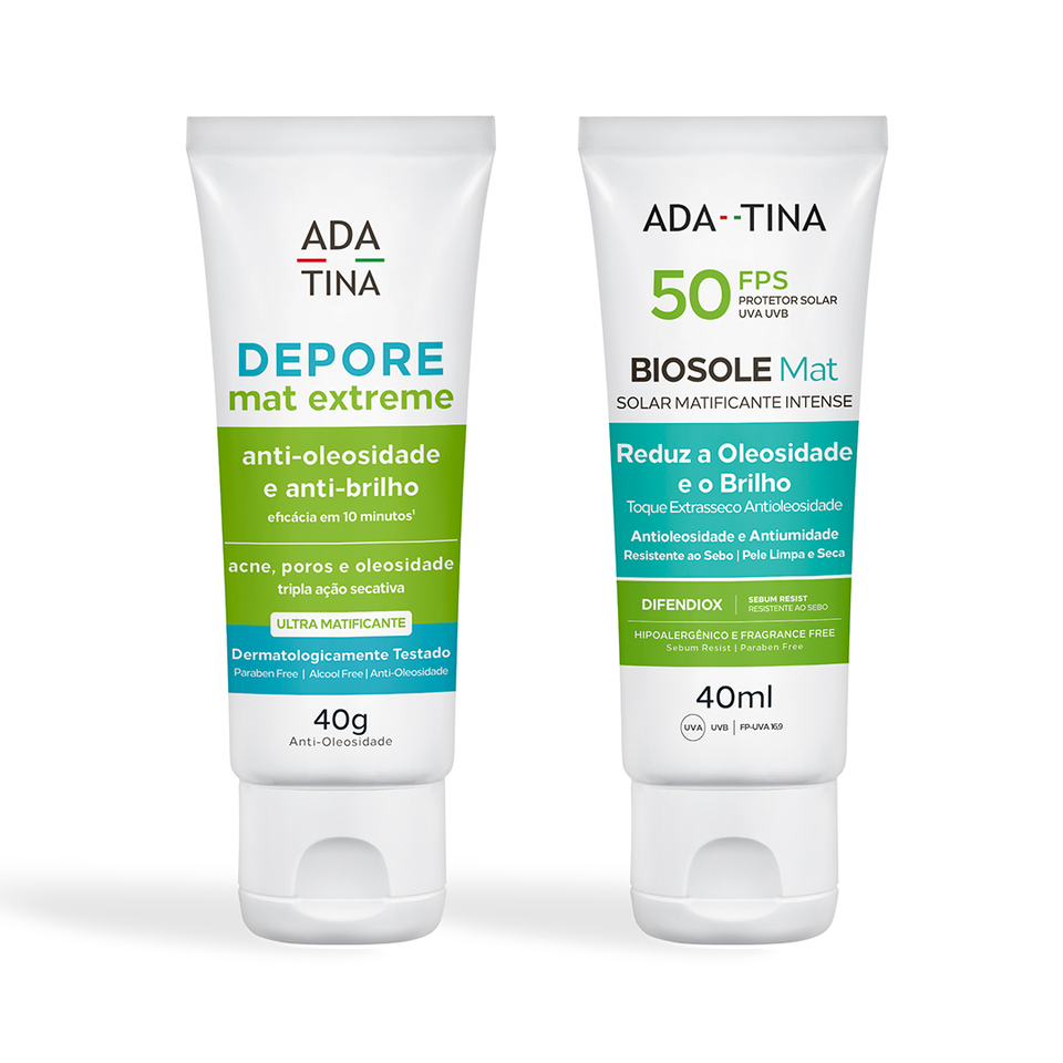 Kit para Pele Oleosa com Protetor Solar Matte FPS 50 + Hidratante Anti-Oleosidade