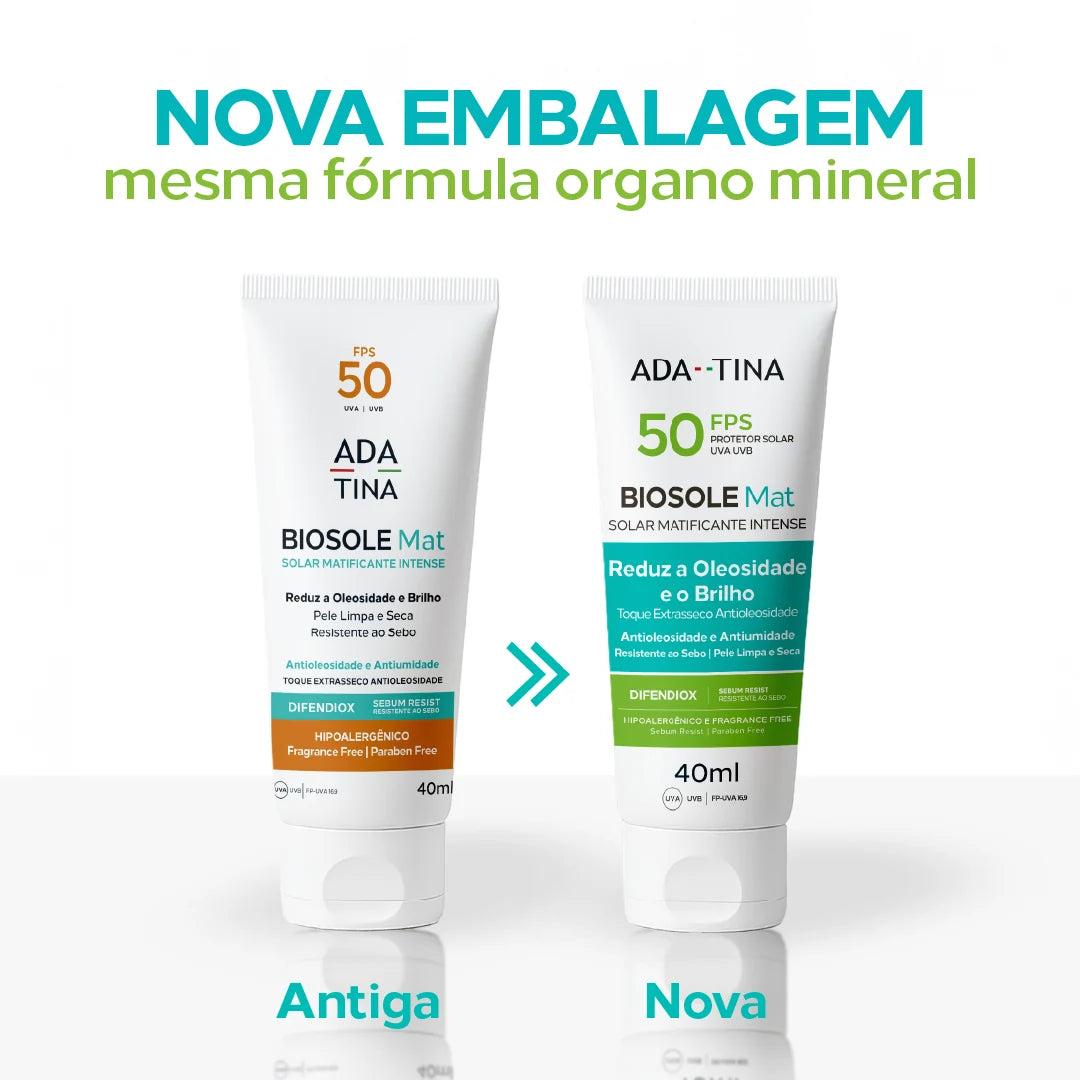 Protetor Solar Pele Oleosa Efeito Matte – Biosole Mat Solar Matificante Intense FPS 50 40ml