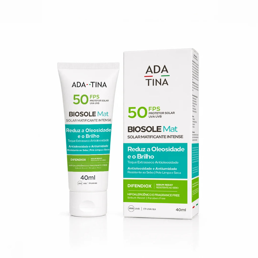Protetor Solar Pele Oleosa Efeito Matte – Biosole Mat Solar Matificante Intense FPS 50 40ml