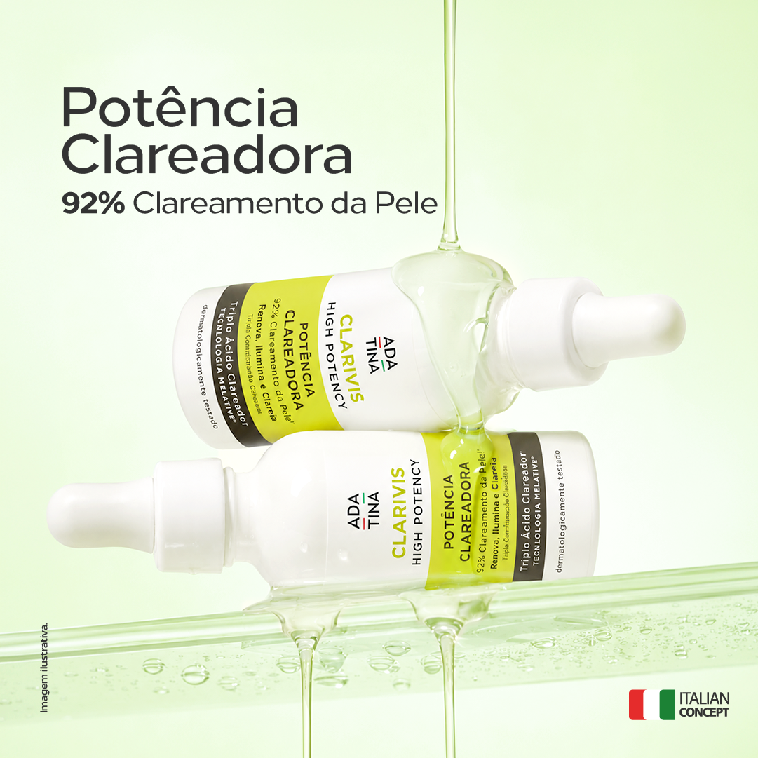 Sérum Facial Clareador com Triplo Ácido para Manchas, Melasma e Hiperpigmentação – Clarivis High Potency 30 ml