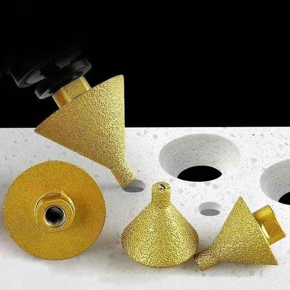 Broca Diamantada Chanfradora M10/M14 – Perfuração, Polimento e Acabamento Profissional em Pedra