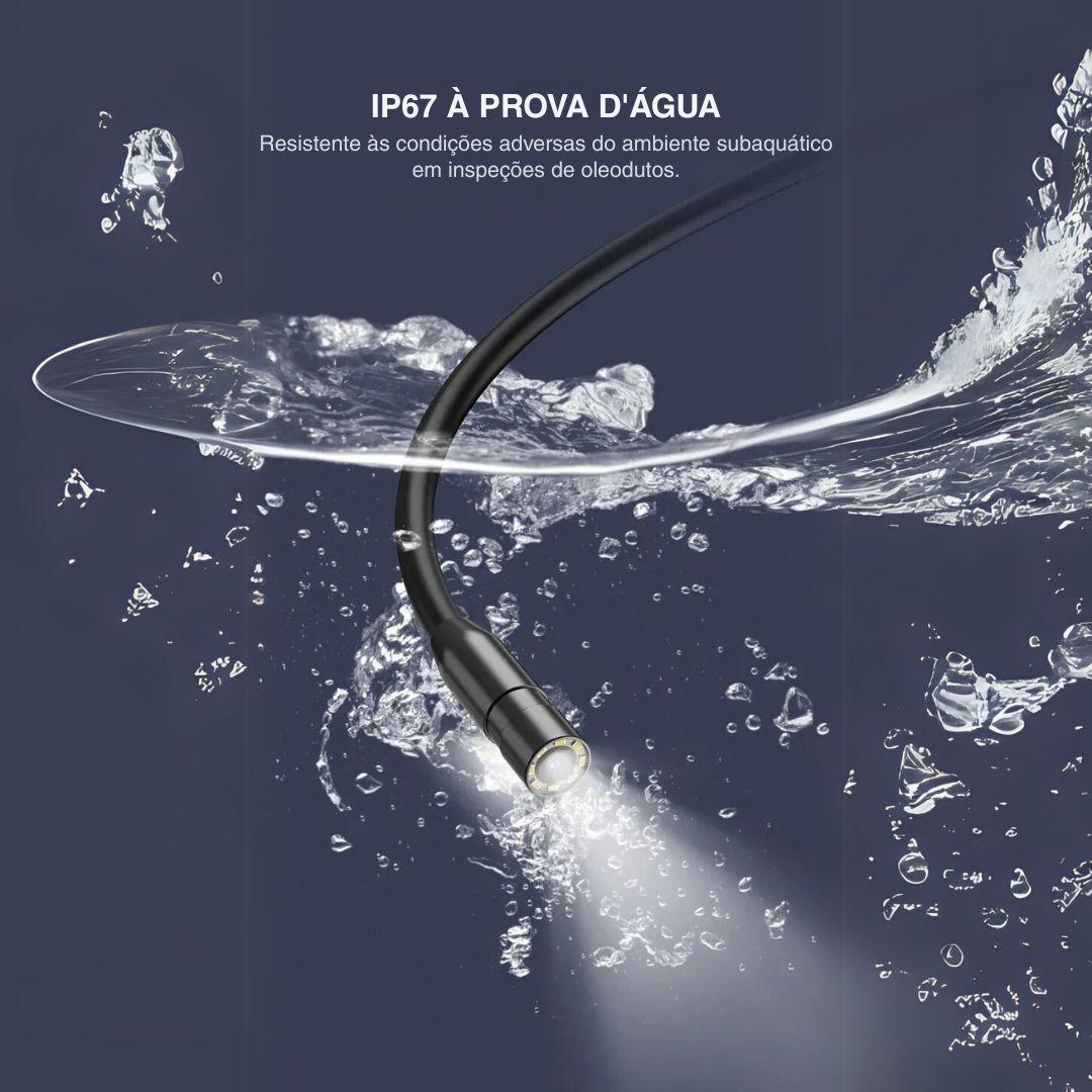 Câmera Endoscópica 8mm Full HD 1080P - Tela IPS 4,3" e IP67