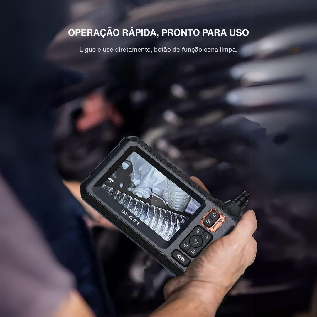 Câmera Endoscópica 8mm Full HD 1080P - Tela IPS 4,3" e IP67