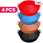 Conjunto de 5 Formas de Silicone Para Air Fryer Forno Microondas Fritadeira Assadeira Reutilizável Antiaderente