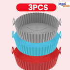 Conjunto de 5 Formas de Silicone Para Air Fryer Forno Microondas Fritadeira Assadeira Reutilizável Antiaderente