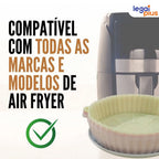 Conjunto de 5 Formas de Silicone Para Air Fryer Forno Microondas Fritadeira Assadeira Reutilizável Antiaderente