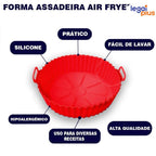 Conjunto de 5 Formas de Silicone Para Air Fryer Forno Microondas Fritadeira Assadeira Reutilizável Antiaderente