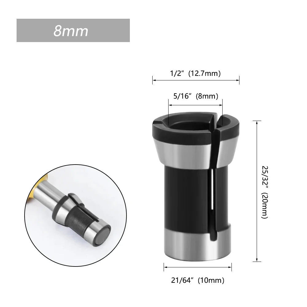 Pinças para Tupia Laminadora - 6mm, 8mm, 6.35mm