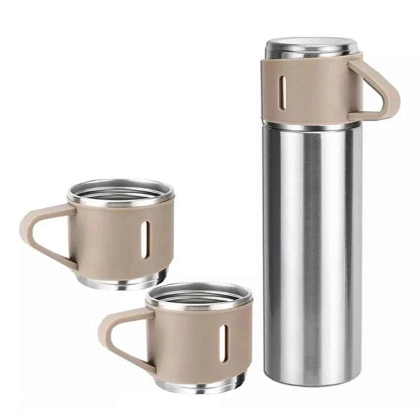 Conjunto Garrafa Térmica com Frasco a Vácuo 500ml e 3 Xícaras