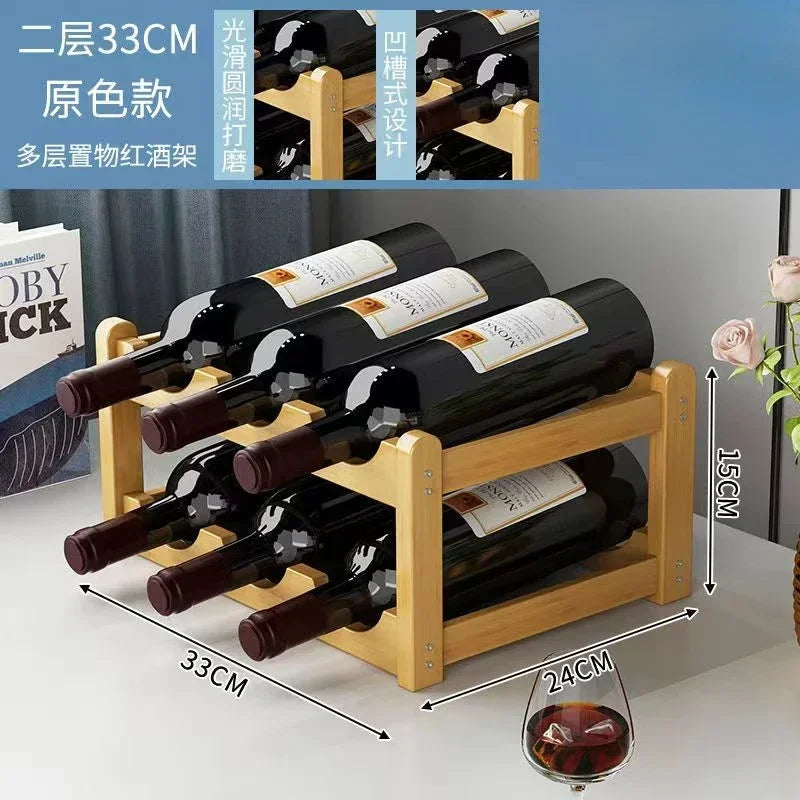 Cremalheira de exposição do vinho tinto Decoração da grade do agregado familiar Mesa criativa WineBottle Rack Armário de vinho simples Montar armazenamento