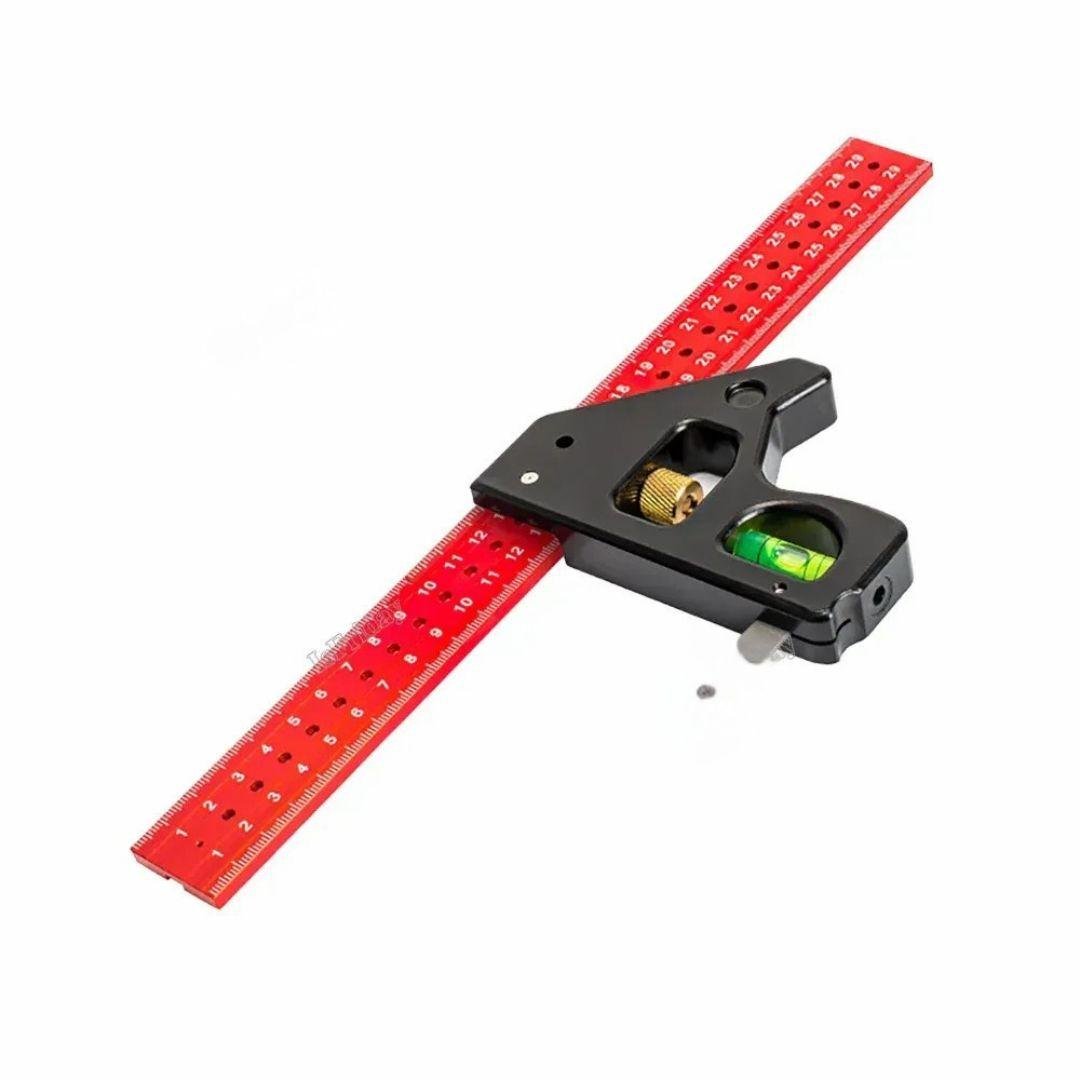 Esquadro Ajustável com Nível de Bolha 45°/90° - AngleMaster Pro