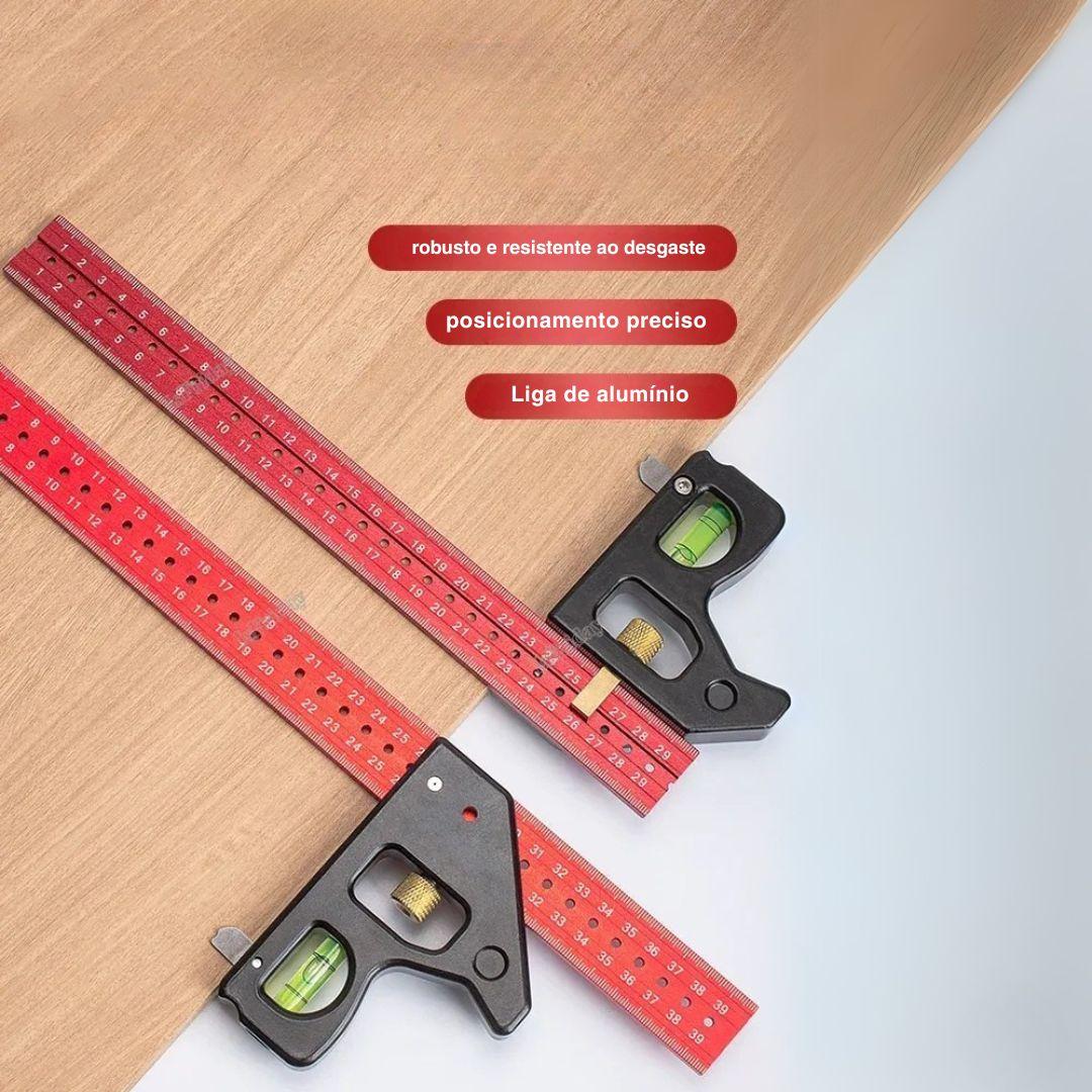 Esquadro Ajustável com Nível de Bolha 45°/90° - AngleMaster Pro