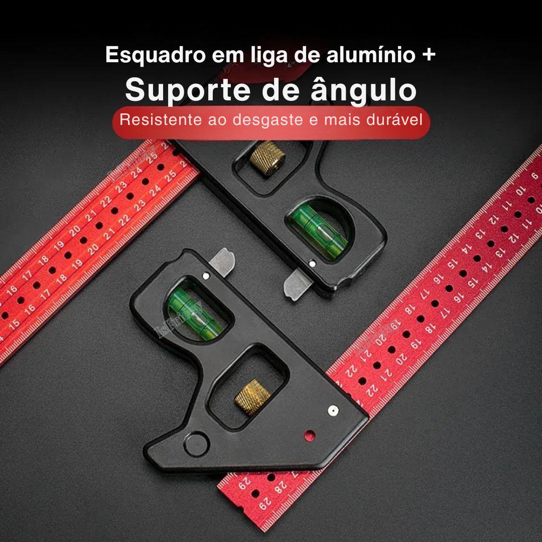 Esquadro Ajustável com Nível de Bolha 45°/90° - AngleMaster Pro