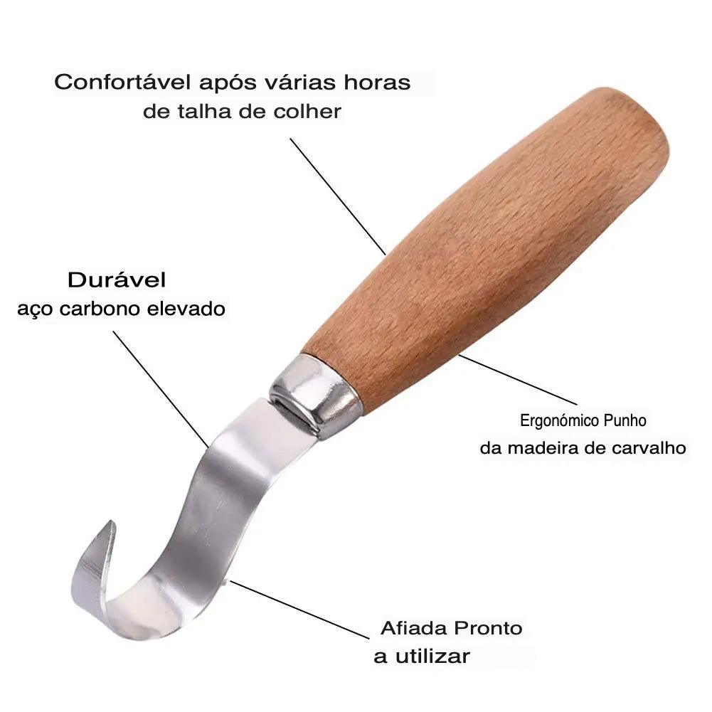 Faca de Escultura em Madeira Ergonômica de Alta Precisão