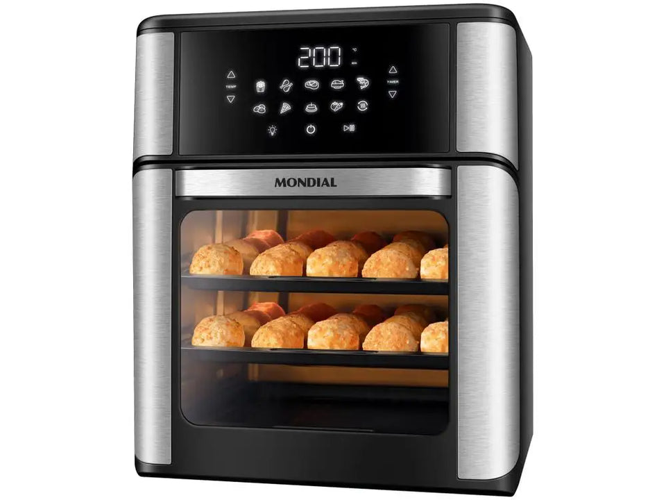 Fritadeira Elétrica sem Óleo/Air Fryer Mondial Forno Oven AFON-12L-BI Preta 12L - 110V