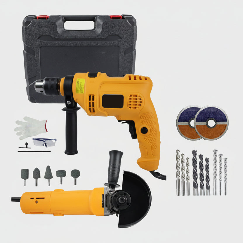 Furadeira + Lixadeira + 25 Peças + Maleta - MaxTools Akada