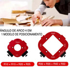 Gabarito 4 em 1 para Tupia Raio de Canto R10-R50 com Alta Precisão