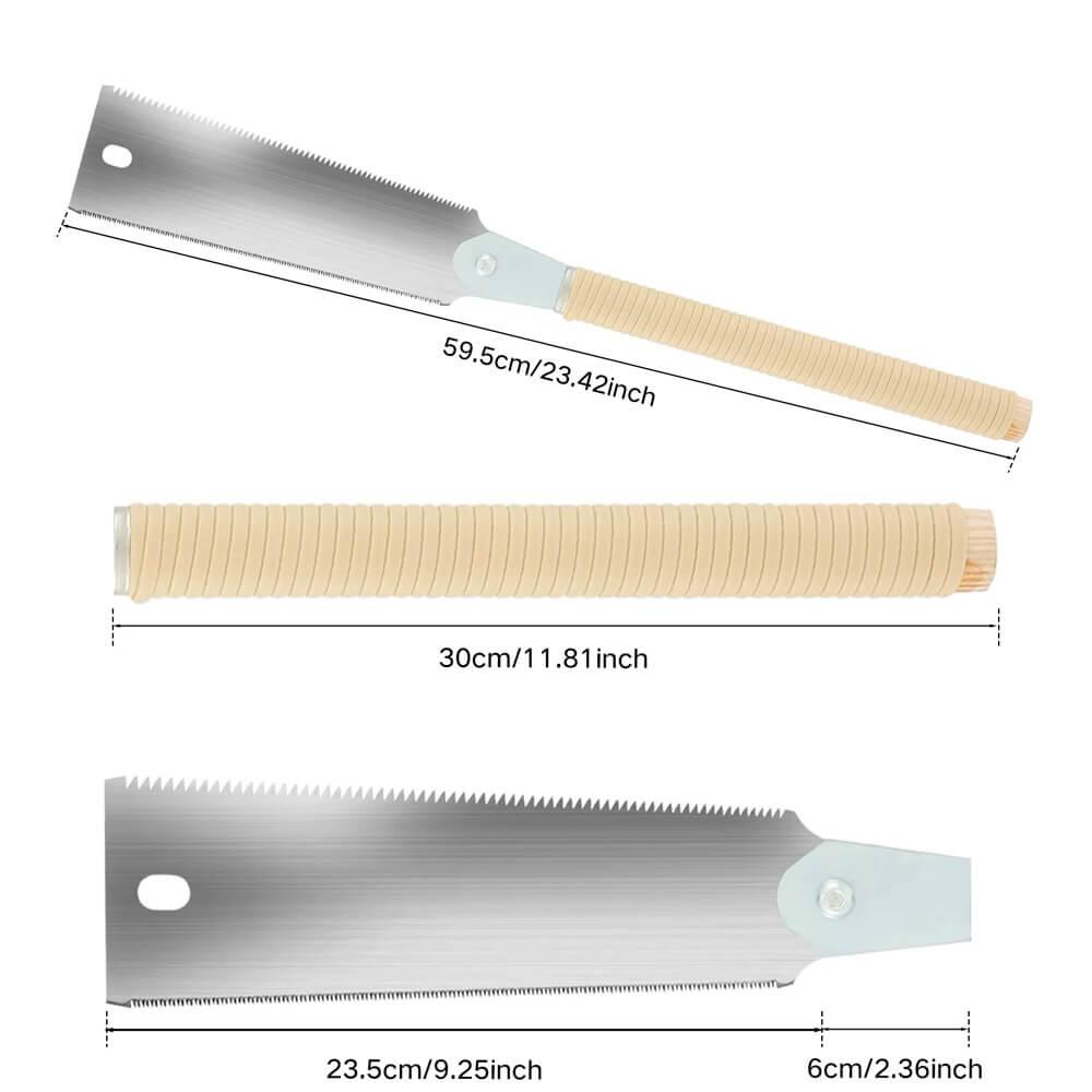 Kit 2 Serrotes Japonês Ryoba Duplo Dente Akada + 1 Serrote de Brinde