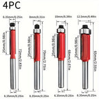 Kit de Gabaritos para Cantos Arredondados + 4 Fresas 6,35mm com Rolamento + Brinde Serrote Japonês - Rounder