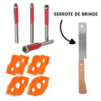 Kit de Gabaritos para Cantos Arredondados + 4 Fresas 6,35mm com Rolamento + Brinde Serrote Japonês - Rounder