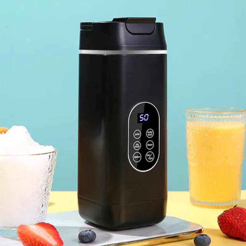 Liquidificador Portátil Smoothie Maker com 12 Lâminas, Recarregável via USB, Bateria de 420ml 1500mAh para Vitaminas