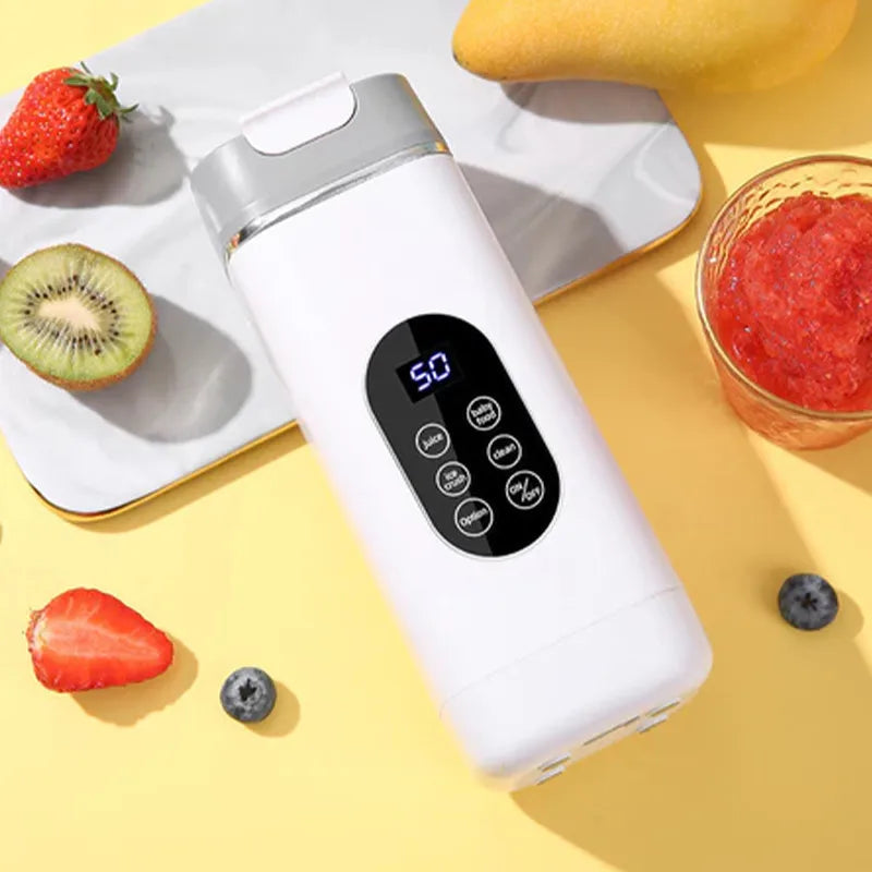 Liquidificador Portátil Smoothie Maker com 12 Lâminas, Recarregável via USB, Bateria de 420ml 1500mAh para Vitaminas