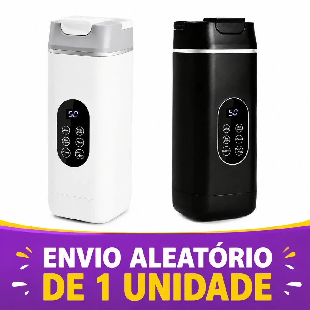Liquidificador Portátil Smoothie Maker com 12 Lâminas, Recarregável via USB, Bateria de 420ml 1500mAh para Vitaminas