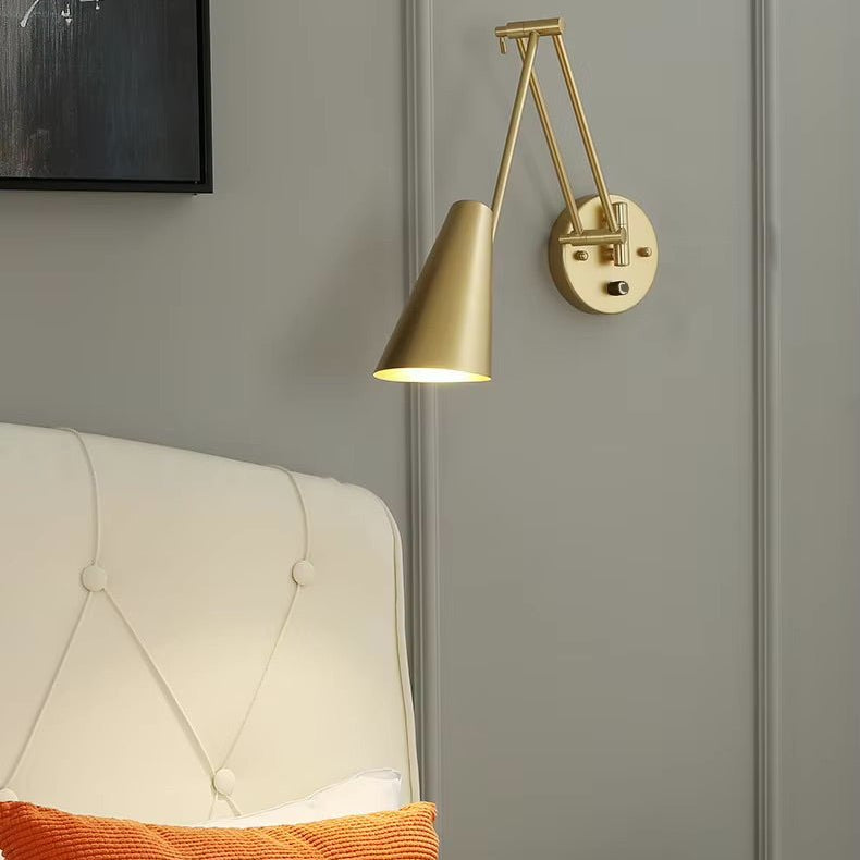 Luminária de Parede LED Ajustável com Braço Retrátil