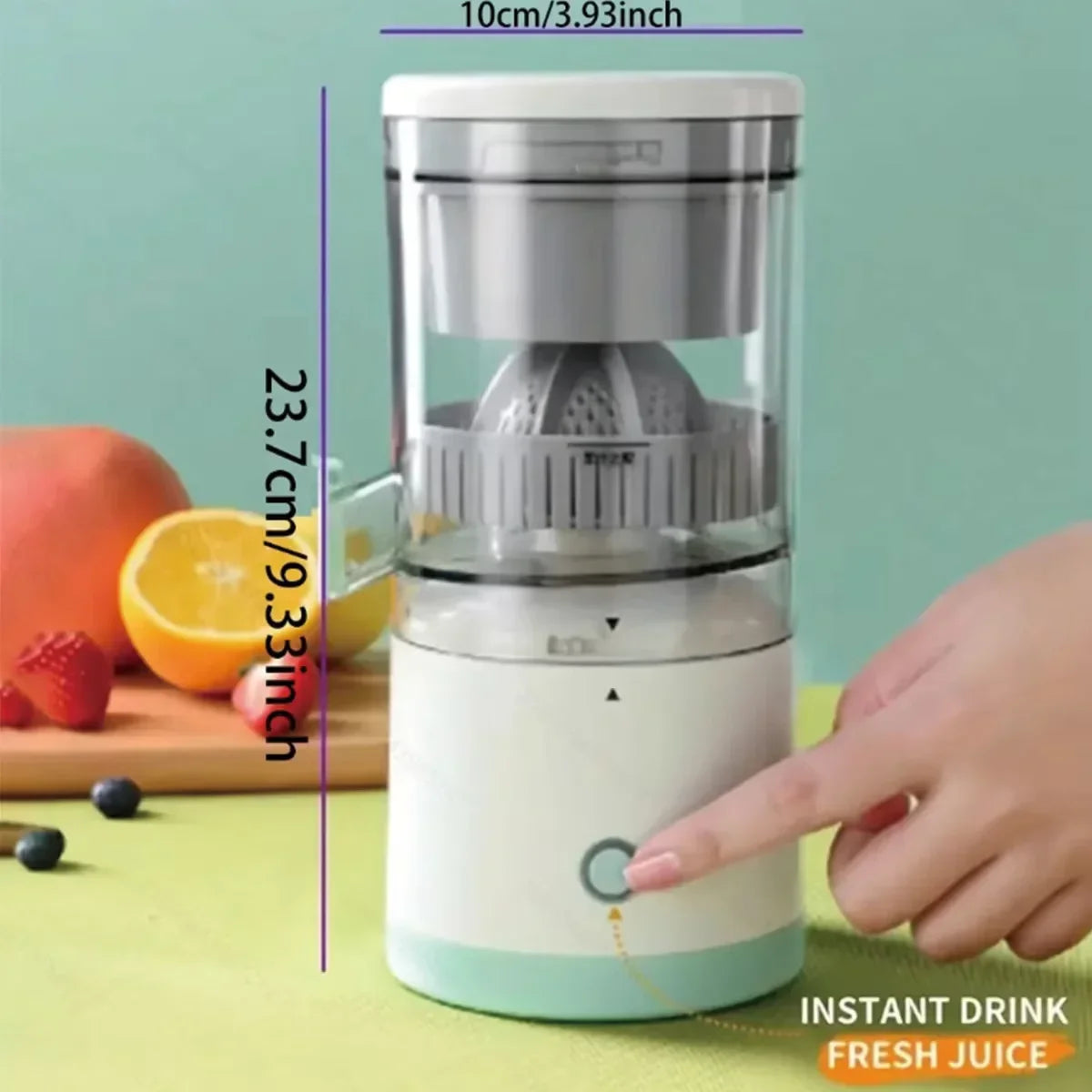 Novo Extrator de Suco Portátil para Casa, Espremedor Elétrico Recarregável por USB, Alta Produção de Suco para Laranja