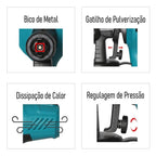 Pistola de Pintura Elétrica com Compressor 450W e Reservatório 800ml