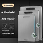 Tábua de Corte de Aço Inoxidável Dupla Face — Antibacteriana, Antimofo, em 4 Tamanhos